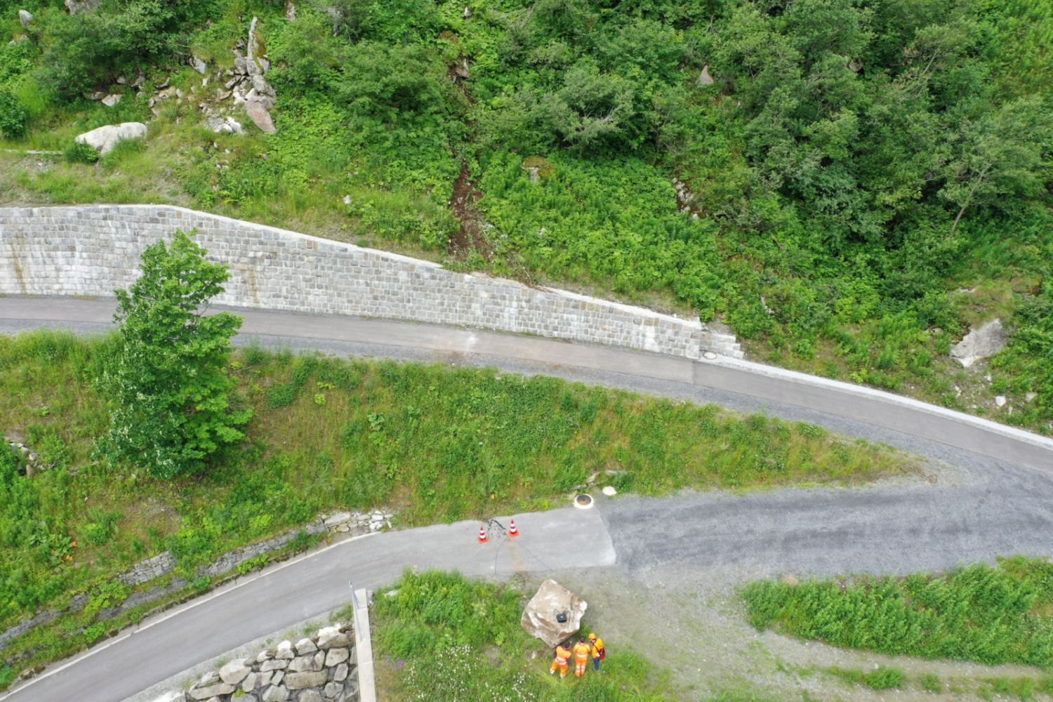 Drohnenbild Steinschlagereignis Geischäle